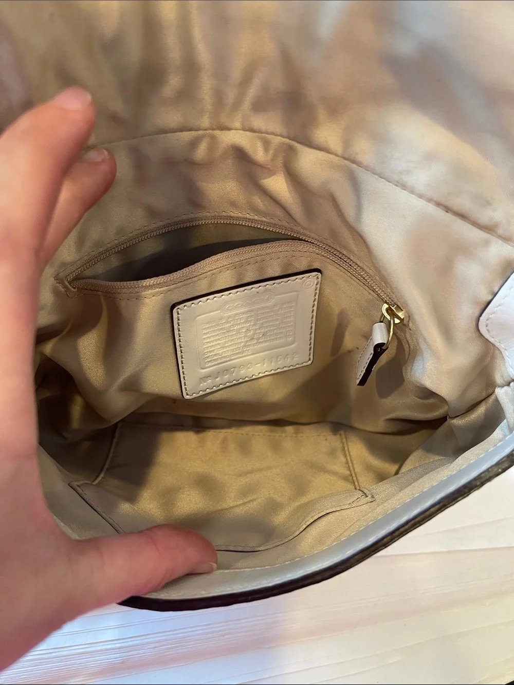 Coach cream leather